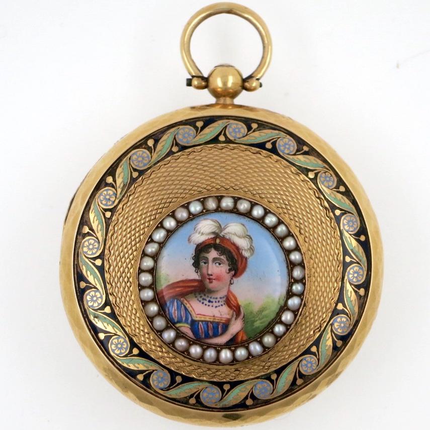 Antique Gold & Enamel Watch, Geneva, c.1820 (1 of 9)