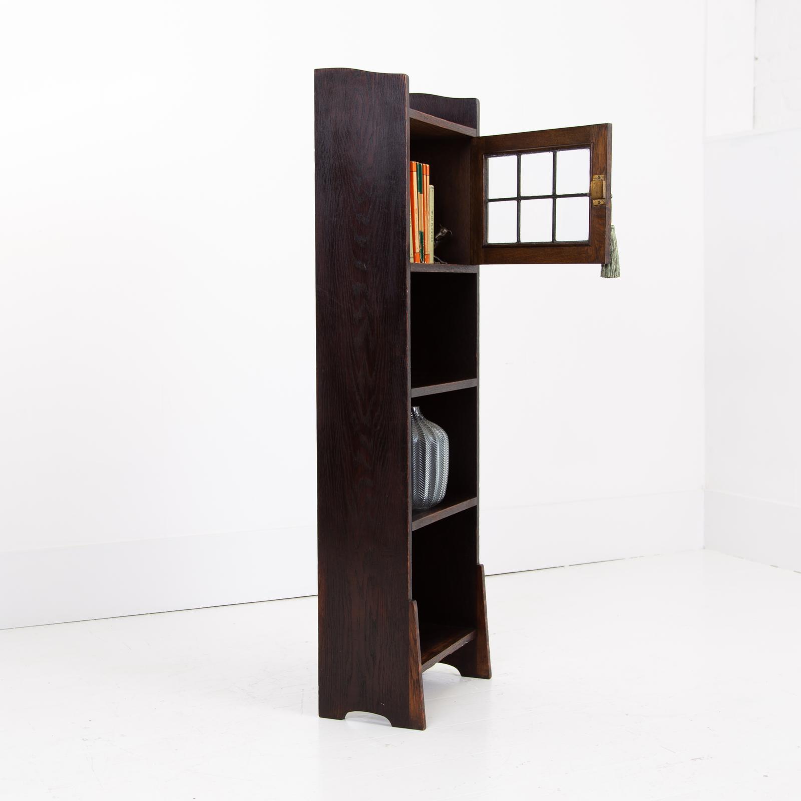 Liberty of London Oak Glazed Bookcase c.1910 (1 of 10)
