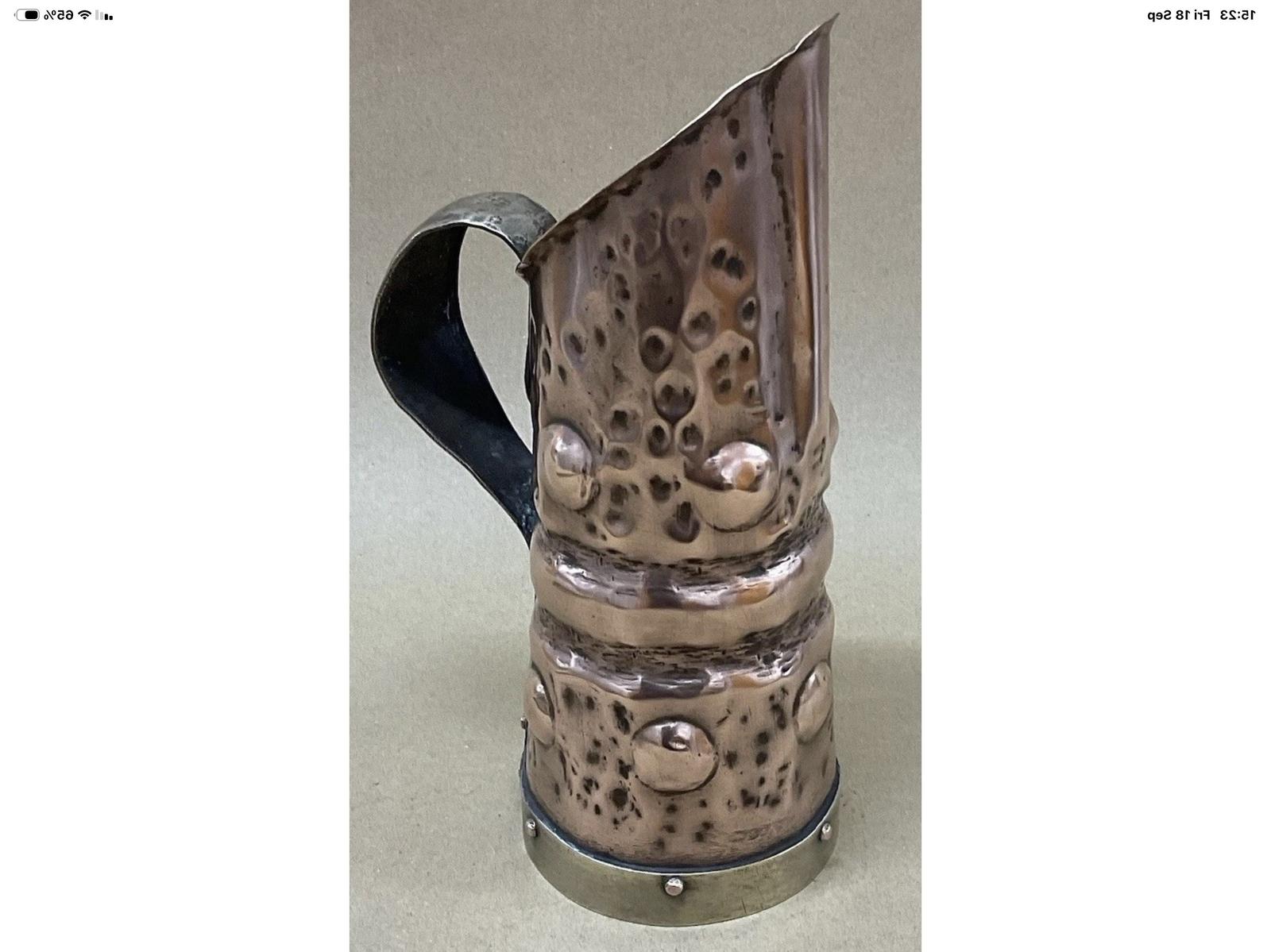 Arts and Crafts Hammered Copper and Brass Jug Antique Victorian C1880 (1 of 6) Arts and Crafts Hammered Copper and Brass Jug Antique Victorian C1880 (1 of 6)