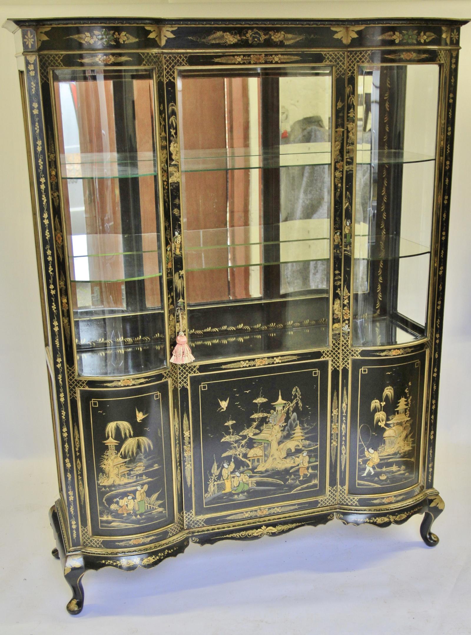 Fine Edwardian Chinoiserie Decorated Display Cabinet (1 of 18) Fine Edwardian Chinoiserie Decorated Display Cabinet (1 of 18)
