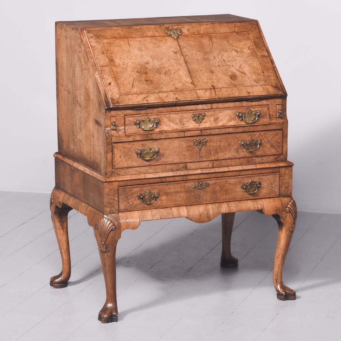 George II Style Walnut Bureau on Stand (1 of 12) George II Style Walnut Bureau on Stand (1 of 12)