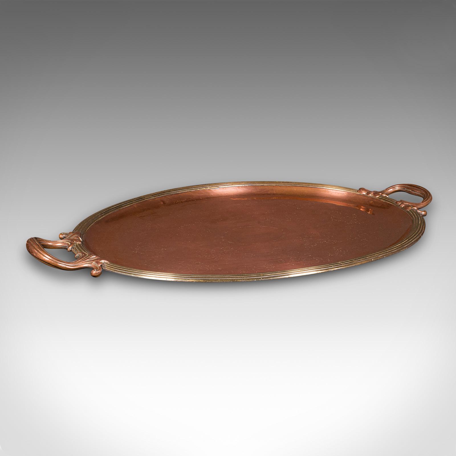 Antique Presentation Tray, English, Copper, Bronze, Serving Platter, Victorian (1 of 10)