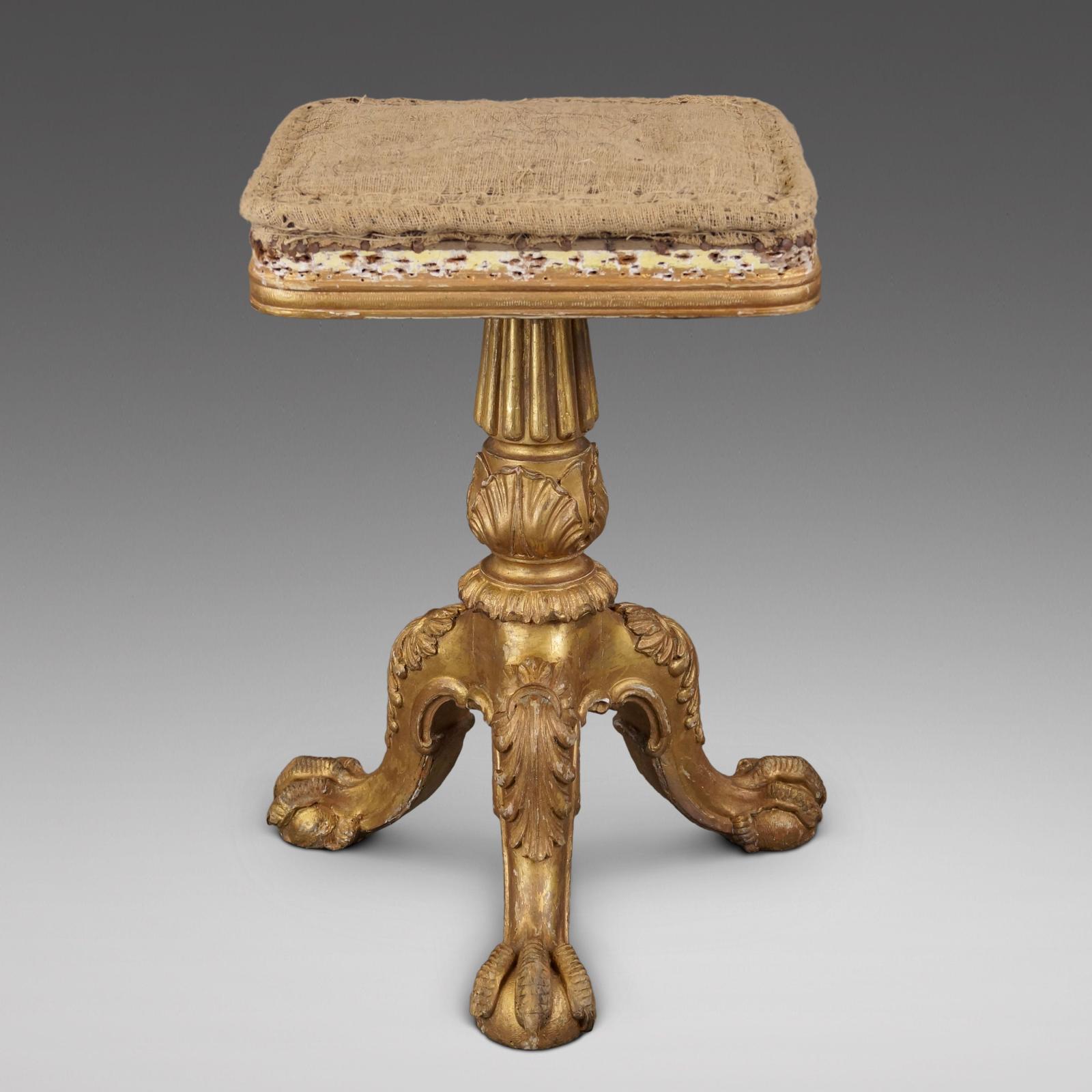 A Rare Gilt Music Stool Attributed To Gillows (1 of 5)