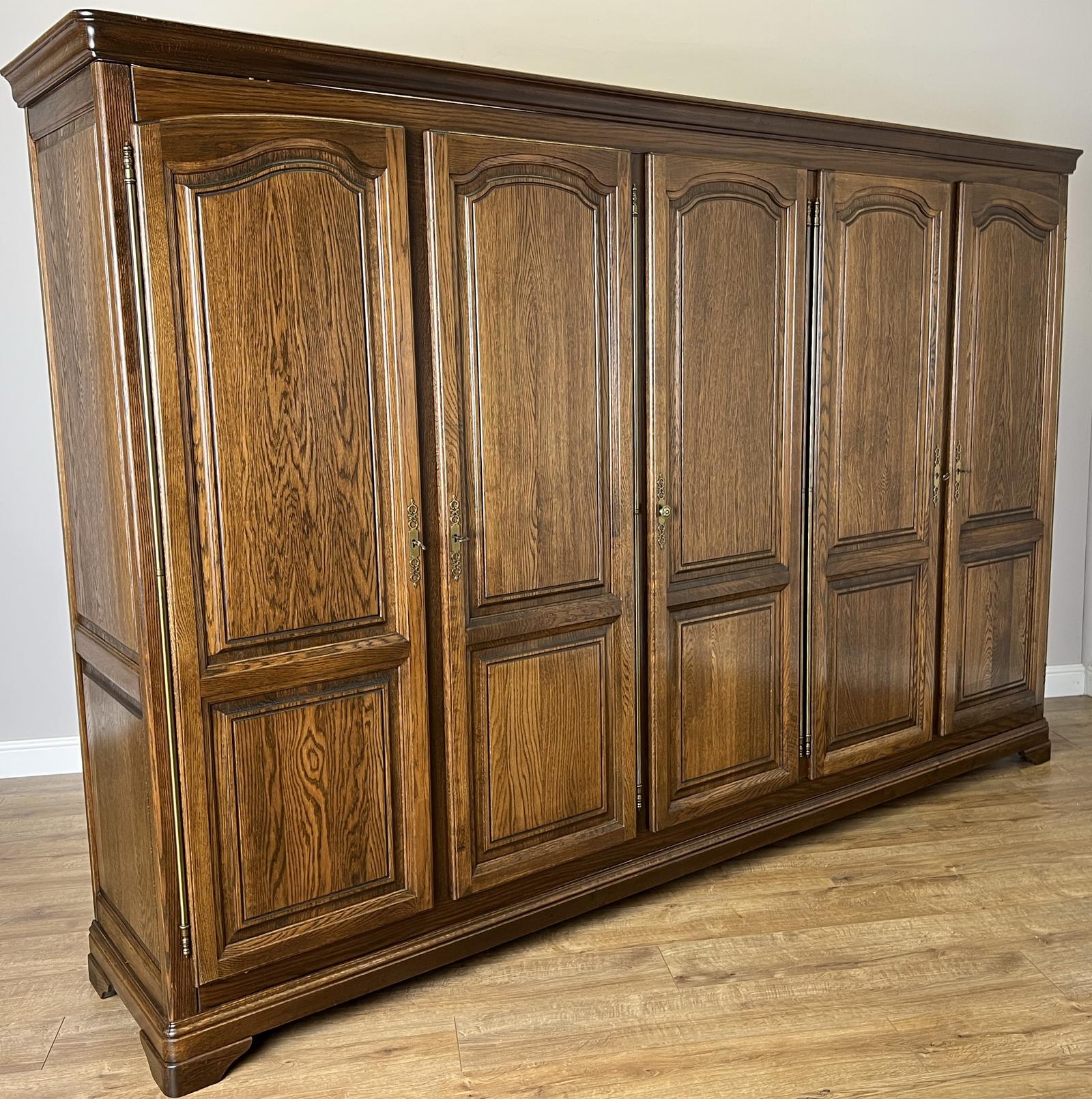 Wardrobe Vintage French Style Five Door Carved Armoire Cabinet (1 of 11) Wardrobe Vintage French Style Five Door Carved Armoire Cabinet (1 of 11)