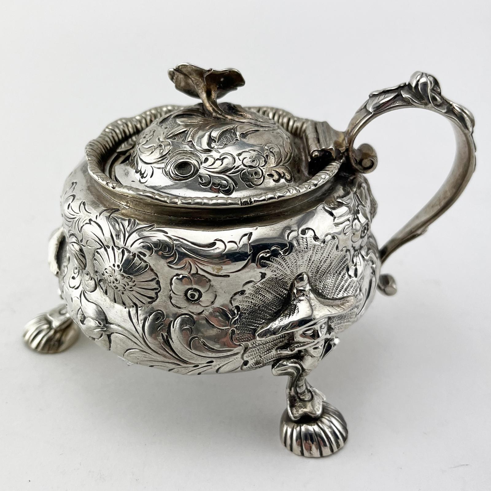 Large Victorian Sterling Silver Mustard Pot (1 of 9)