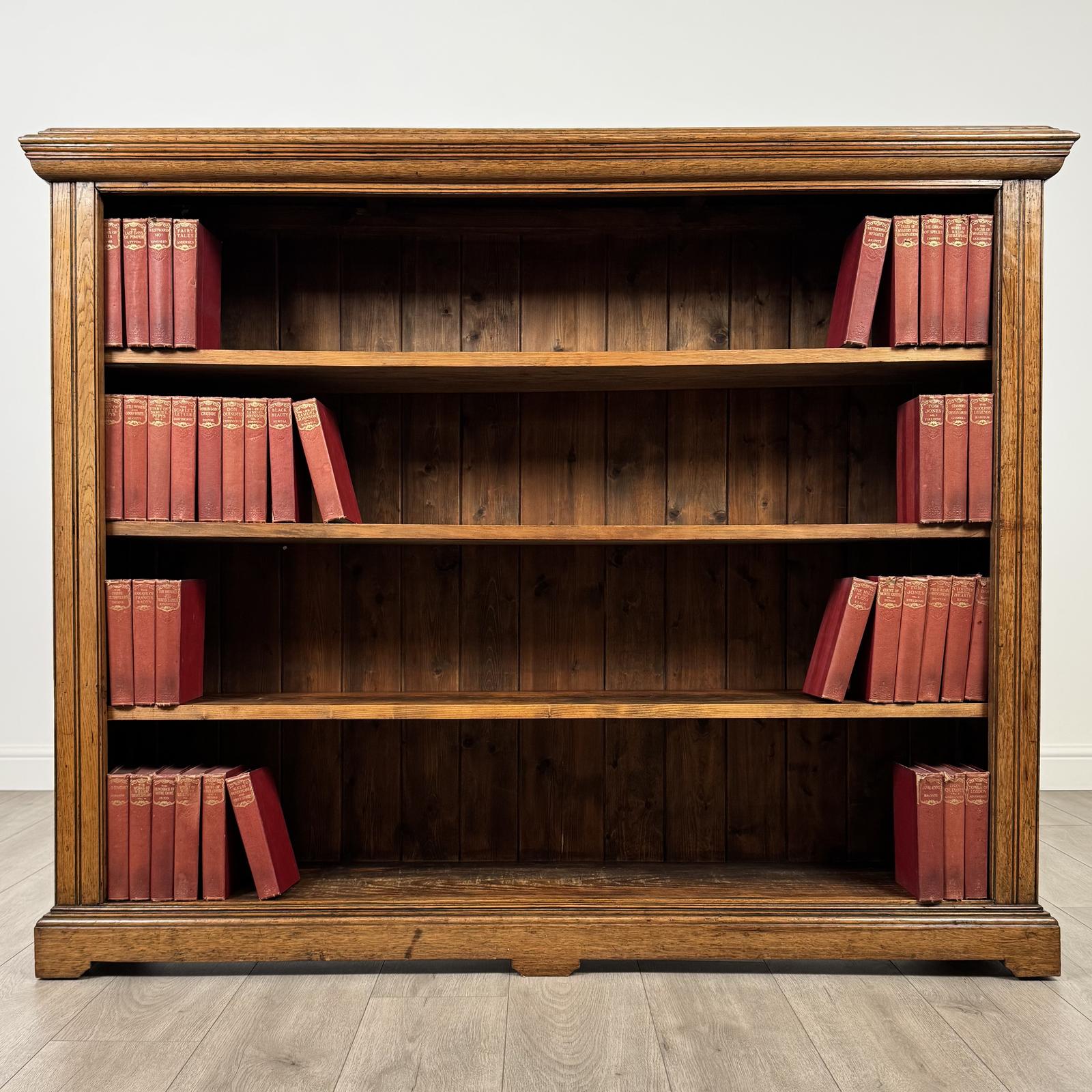 Antique 19th Century Fine Quality Large Open Bookcase in Oak (1 of 10) Antique 19th Century Fine Quality Large Open Bookcase in Oak (1 of 10)