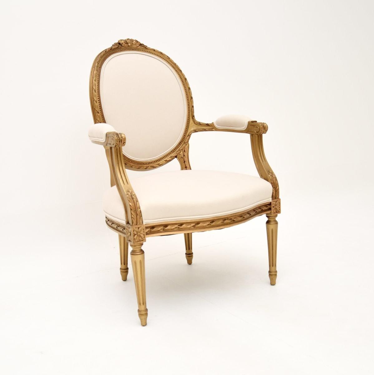 Antique French Giltwood Salon Chair (1 of 10) Antique French Giltwood Salon Chair (1 of 10)