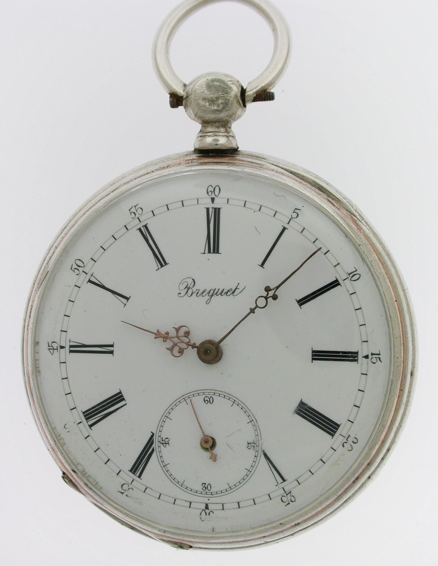 Antique Breguet Paris Silver 0.800 Open Face Pocket Watch - Swiss 1880 (1 of 7) Antique Breguet Paris Silver 0.800 Open Face Pocket Watch - Swiss 1880 (1 of 7)