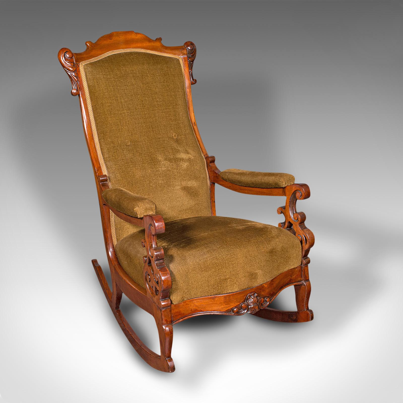 Antique Rocking Chair, English, Walnut, Armchair, Rocker, Victorian c.1880 (1 of 10) Antique Rocking Chair, English, Walnut, Armchair, Rocker, Victorian c.1880 (1 of 10)