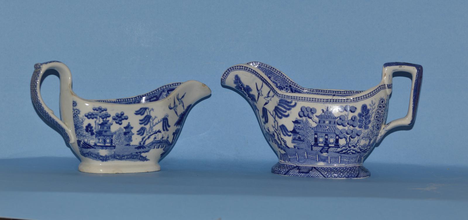 Two 19th Century Unattributed Blue & White Jugs (1 of 10)