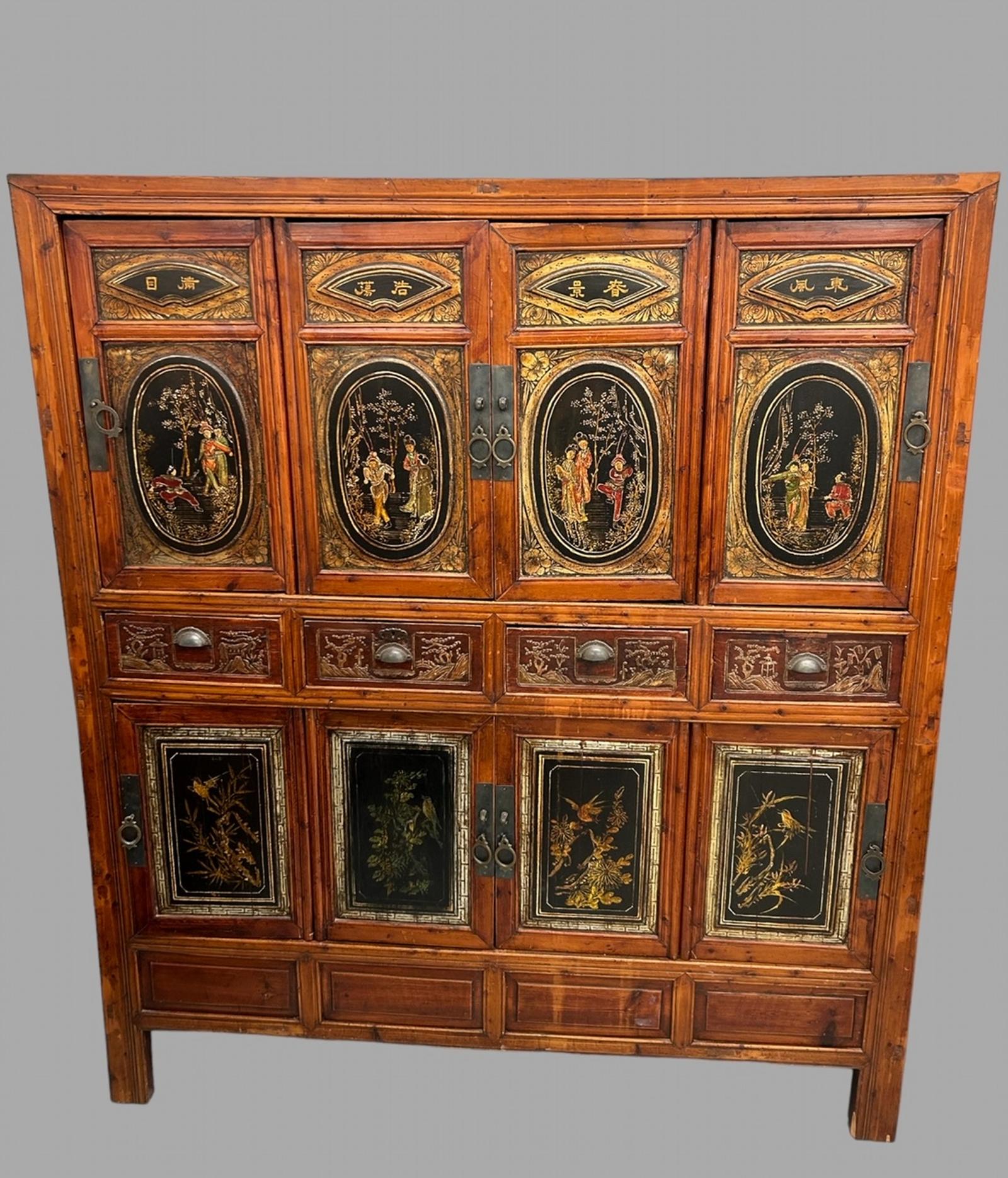 Early 20th Centiry Chinese Wedding Cabinet with Drawers (1 of 8)