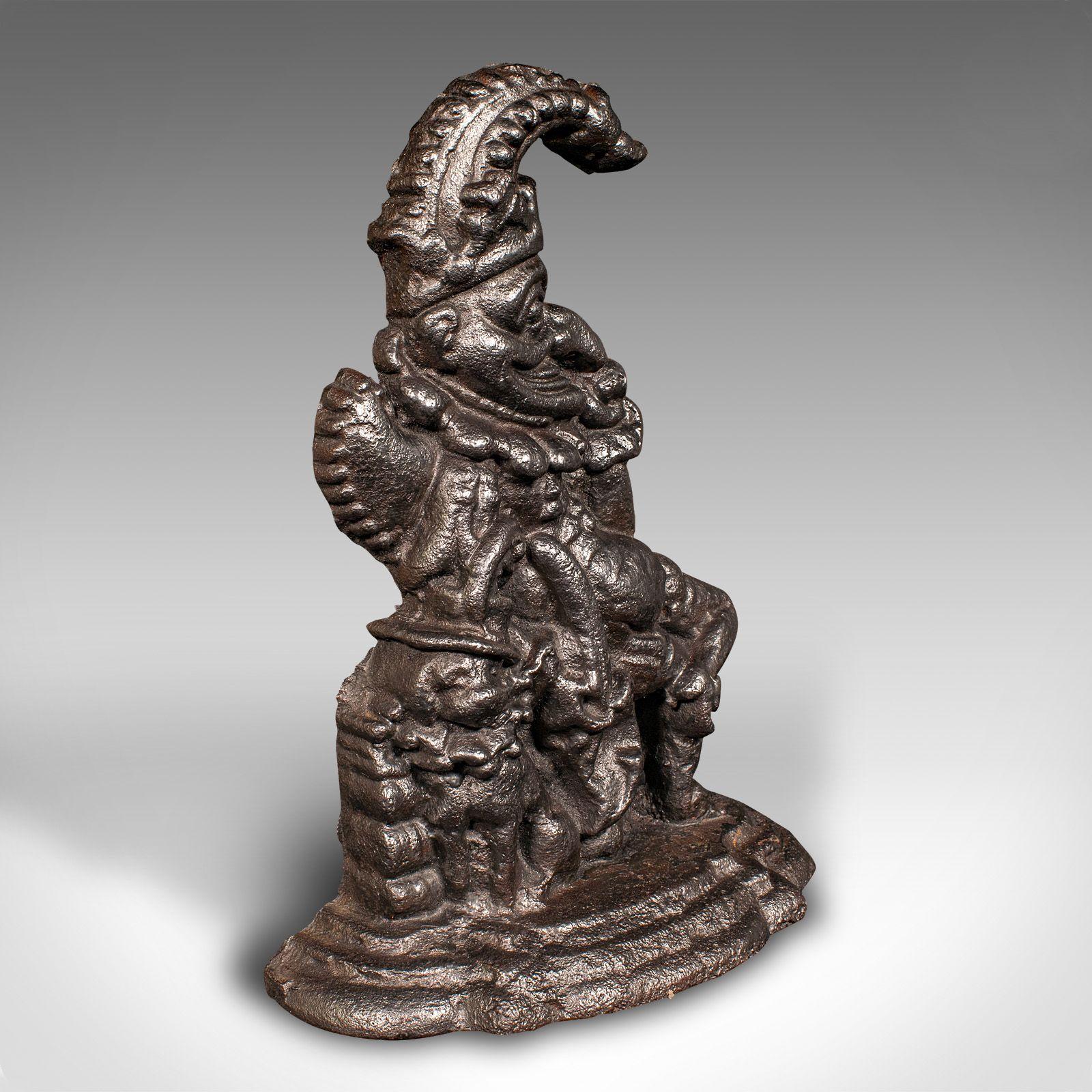 Heavy Antique Mr Punch Doorstop, English Figurative Door Keeper - Victorian c.1860 (1 of 8)