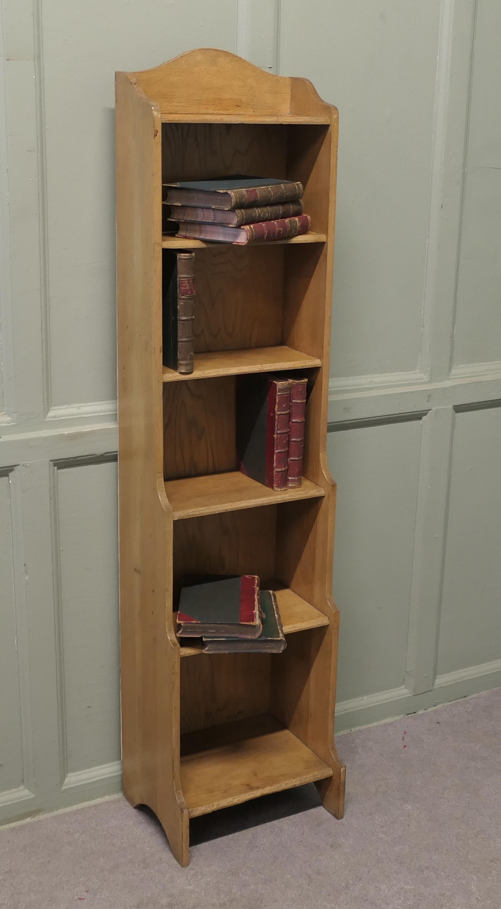 Arts & Crafts Tall Slim Golden Oak Bookcase (1 of 6) Arts & Crafts Tall Slim Golden Oak Bookcase (1 of 6)