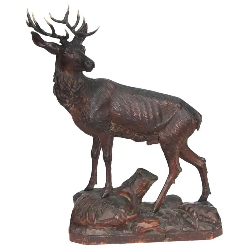 Fine Late 19th Century Black Forest Stag (1 of 5)