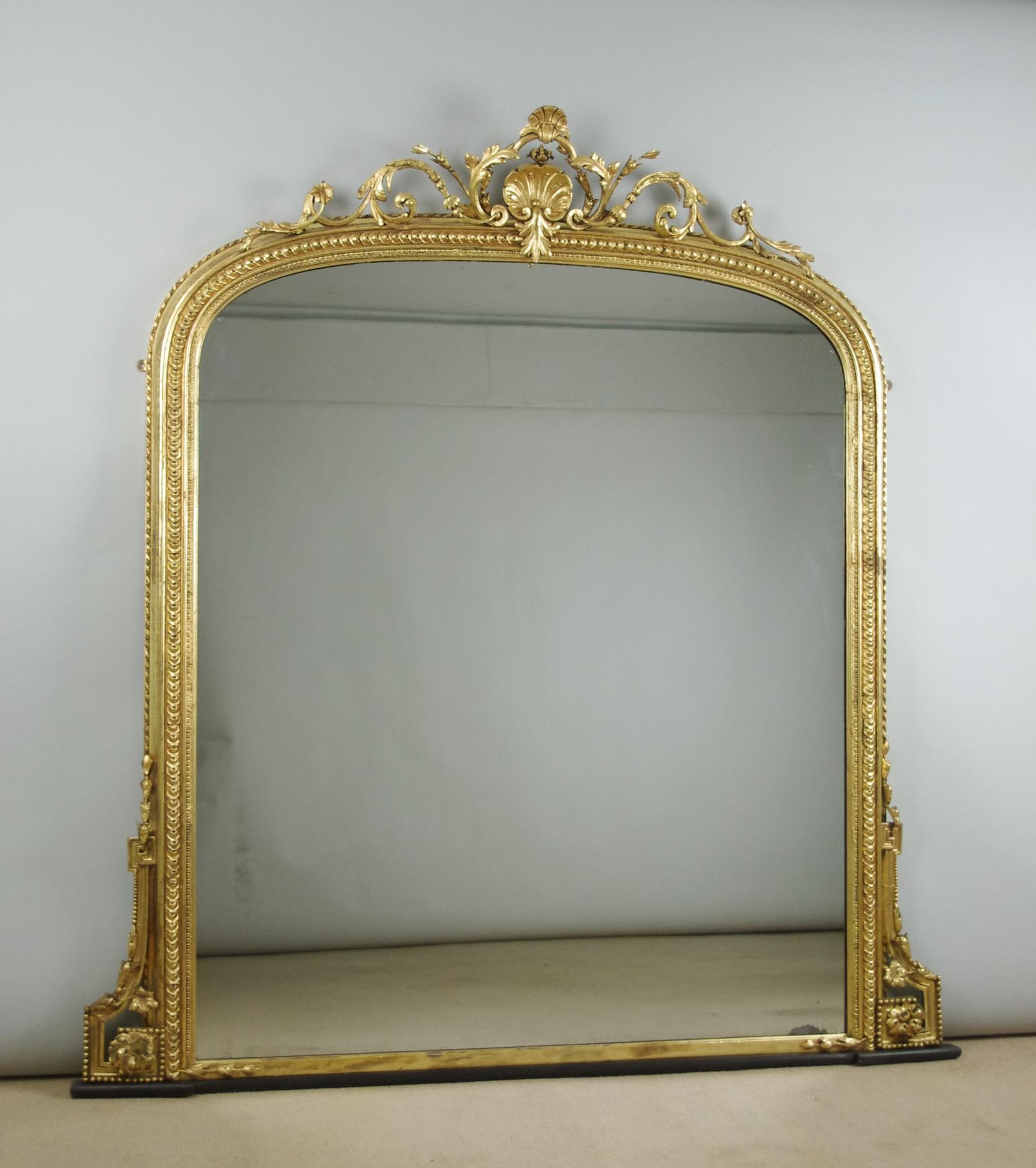 Victorian Gilt Large Arch Top Overmantle Mirror (1 of 9)