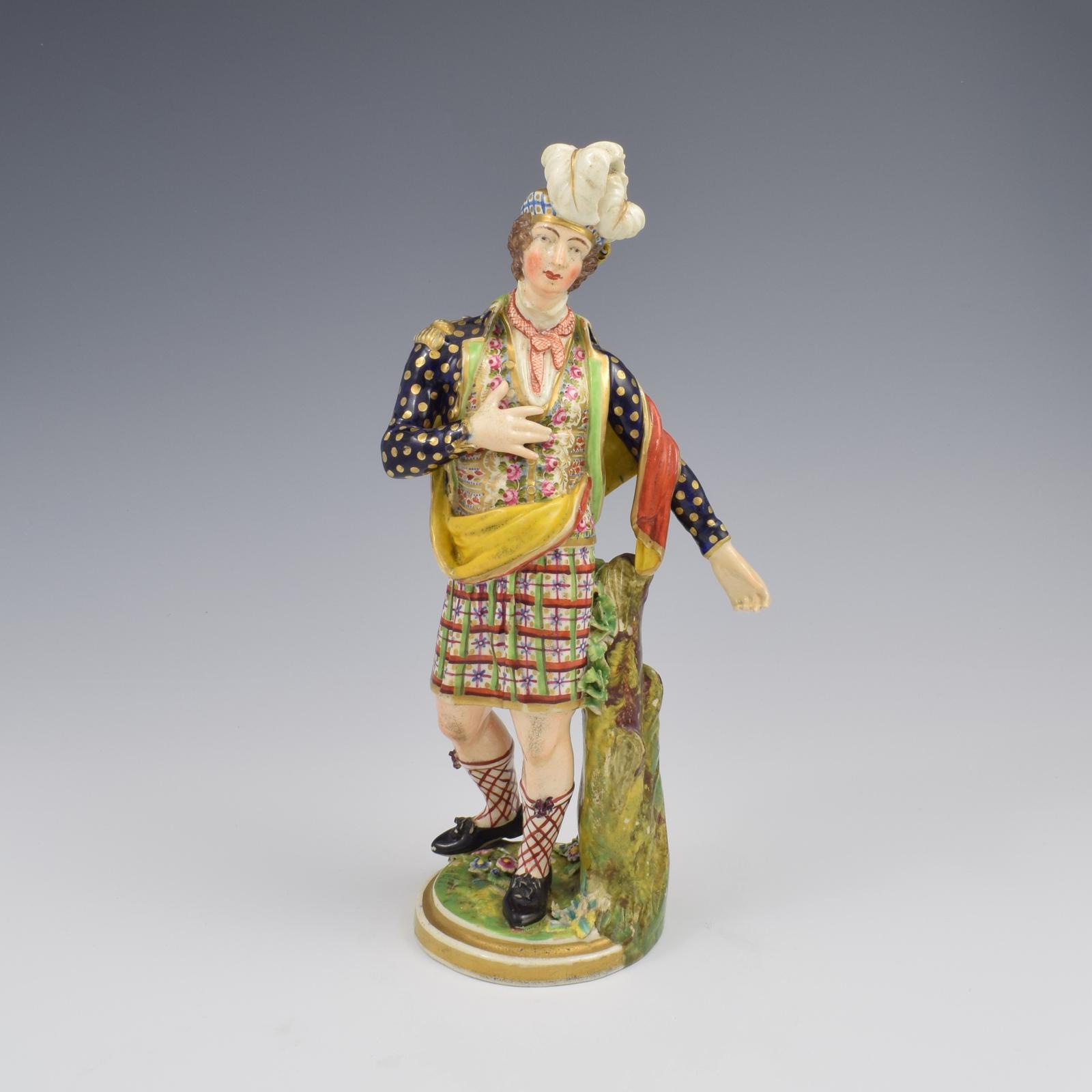 Rare Bloor Derby Porcelain Figure The Scotsman No. 378 (1 of 13)