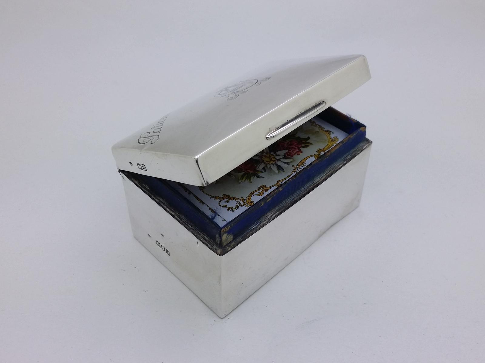 Edwardian 1908 Sterling Silver Patience Playing Card Box Hallmarked London (1 of 12)