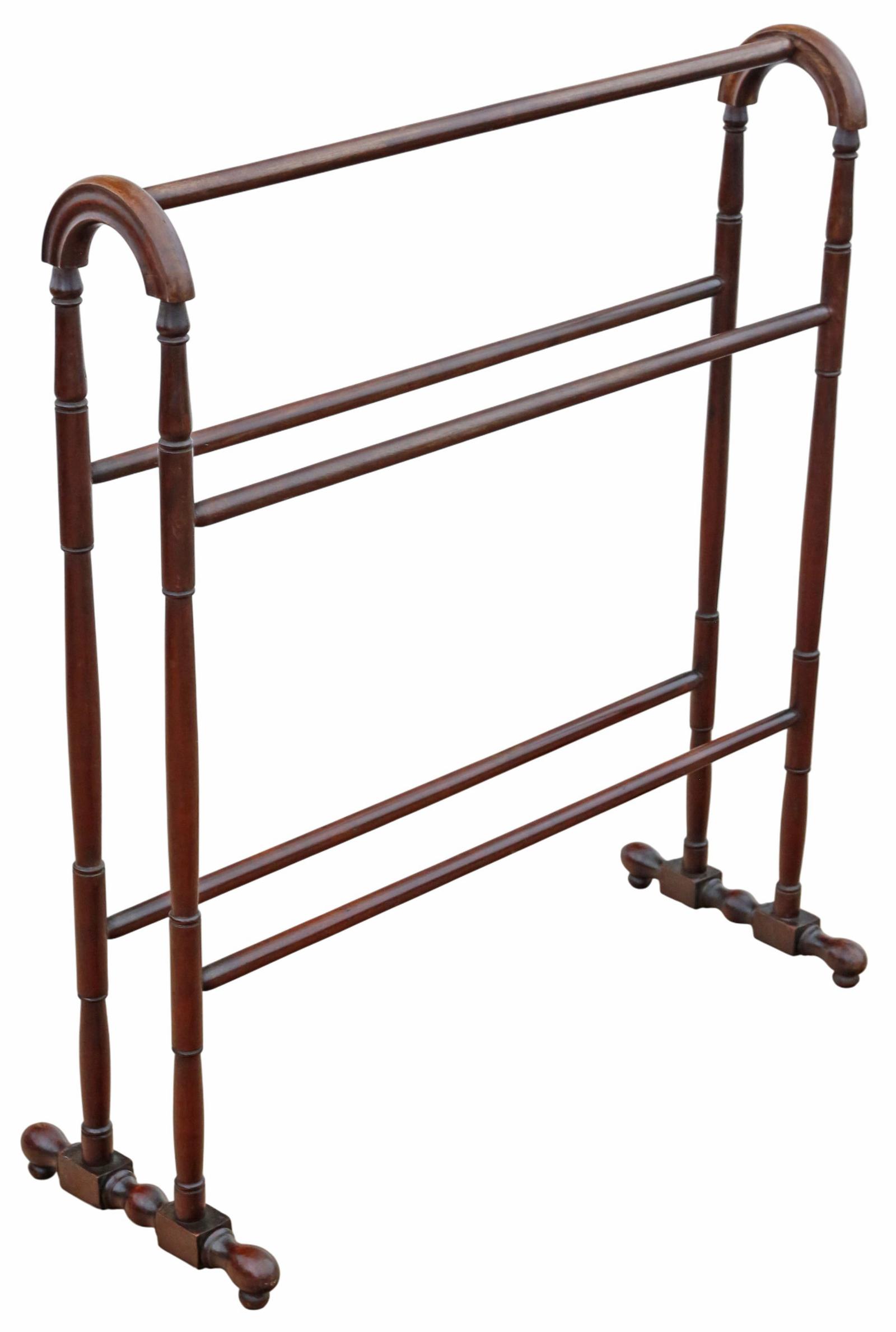 Antique 19th Century Mahogany Towel Rail – Quality (1 of 5) Antique 19th Century Mahogany Towel Rail – Quality (1 of 5)