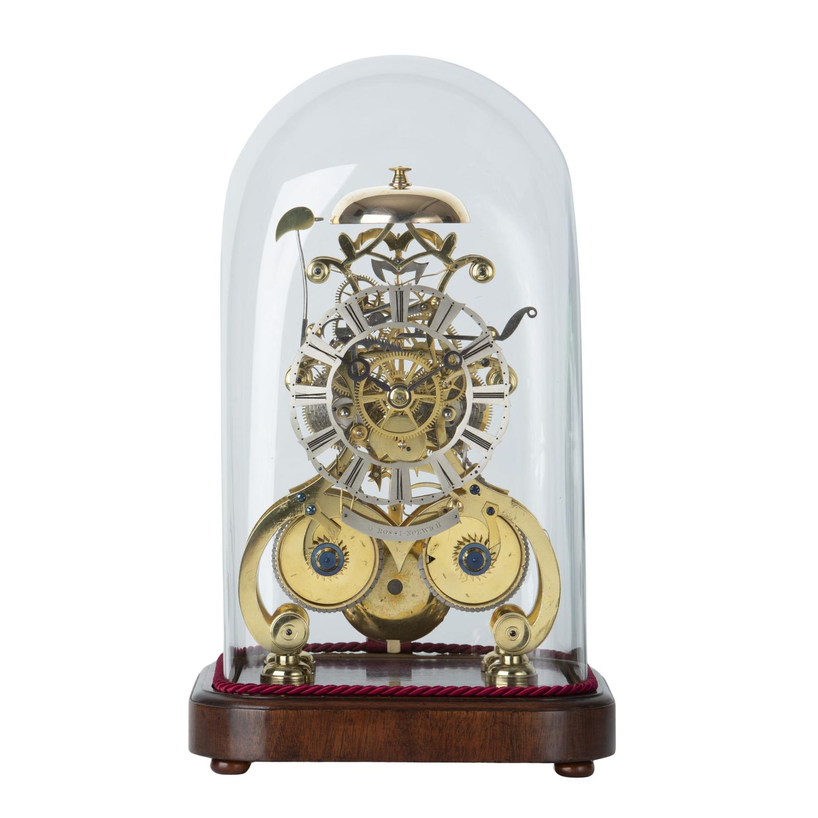 Beautiful Brass Striking Skeleton Clock (1 of 2)