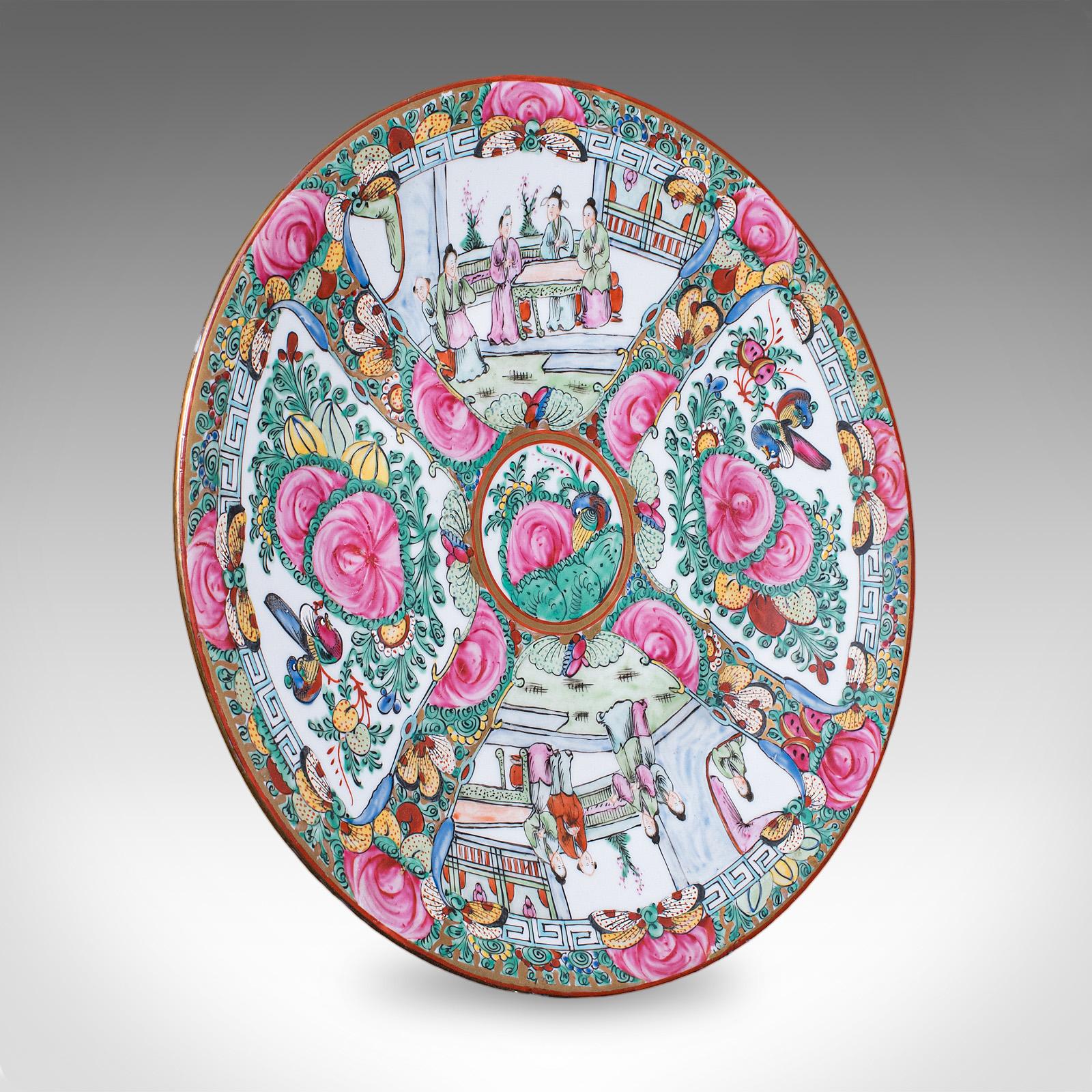 Antique Famille Rose Display Plate, Oriental, Rose Medallion, Charger - Edwardian (1 of 8) Antique Famille Rose Display Plate, Oriental, Rose Medallion, Charger - Edwardian (1 of 8)