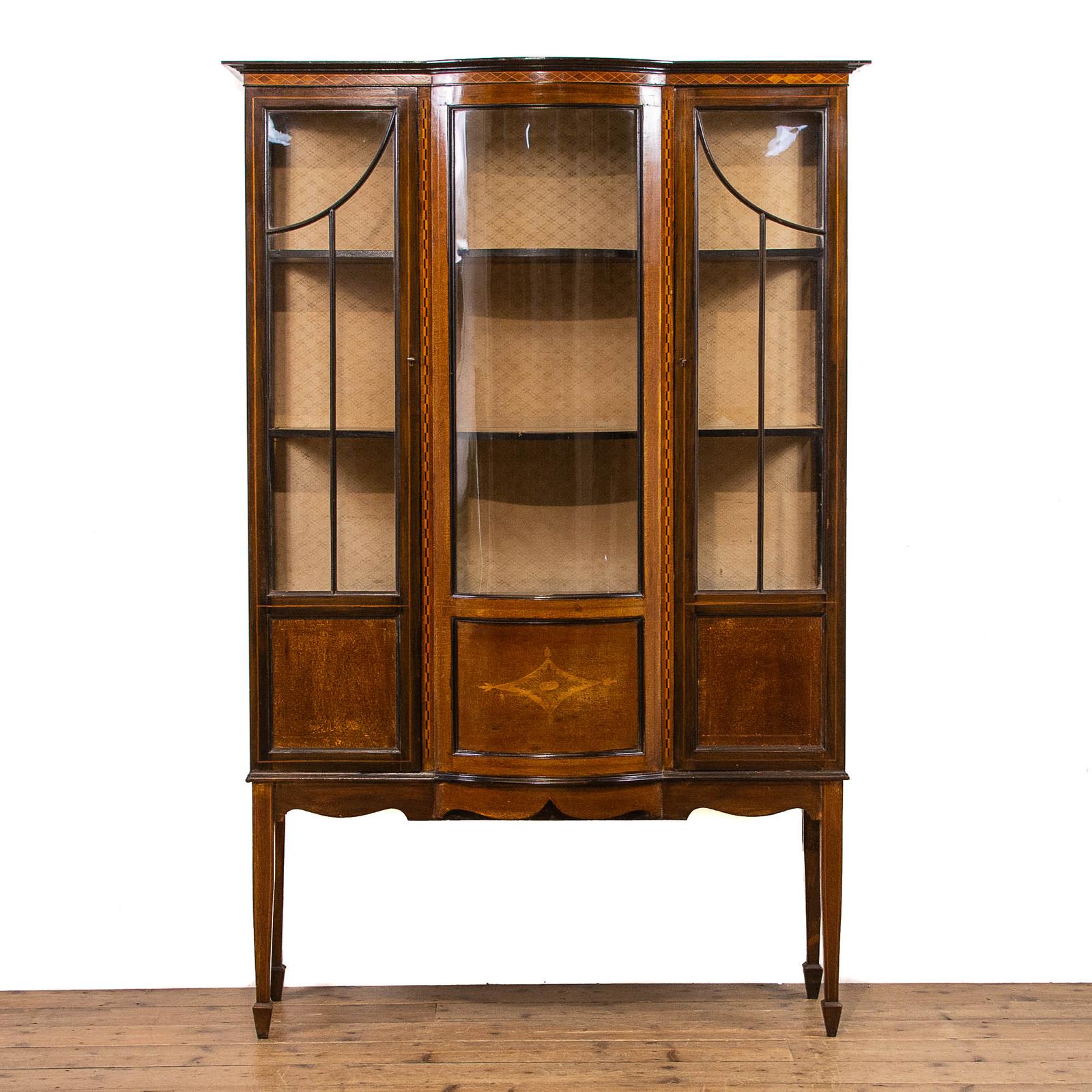 Edwardian Antique Mahogany Glass Display Cabinet (1 of 18)