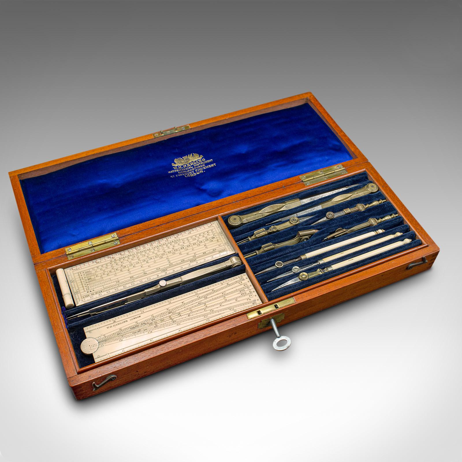 Antique Draughtsman's Tool Set, English, Cartography, Instruments, Edwardian (1 of 12)