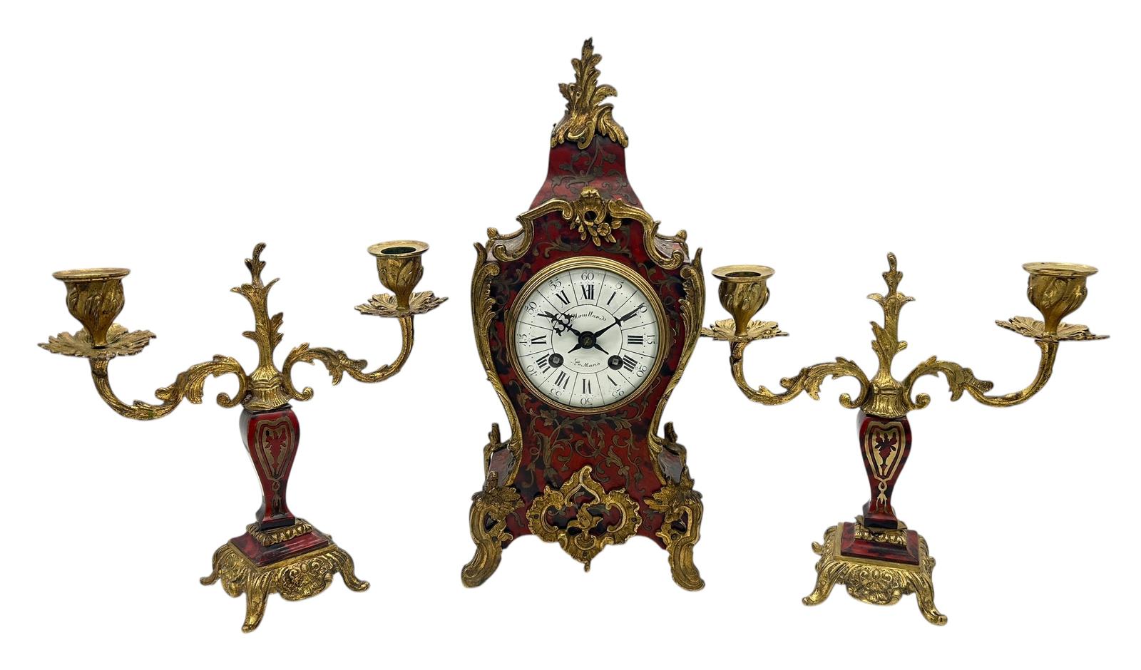 Fantastic French Boulle Candelabra Clock Set ca.1870 (1 of 15)