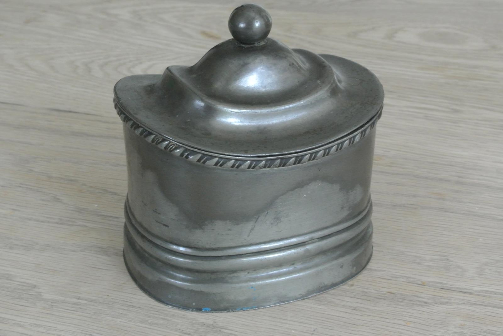 William IV James Dixon & Son Pewter Tobacco Jar & Tamper c.1834 (1 of 6)