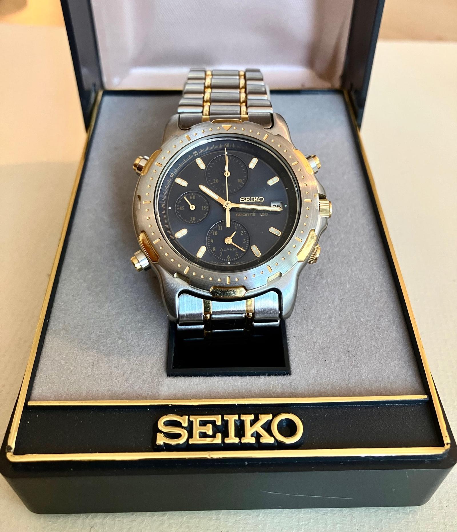 Vintage Seiko Sports Chronograph + Original Box & Papers + Barcelona Olympic Tag (1 of 8) Vintage Seiko Sports Chronograph + Original Box & Papers + Barcelona Olympic Tag (1 of 8)