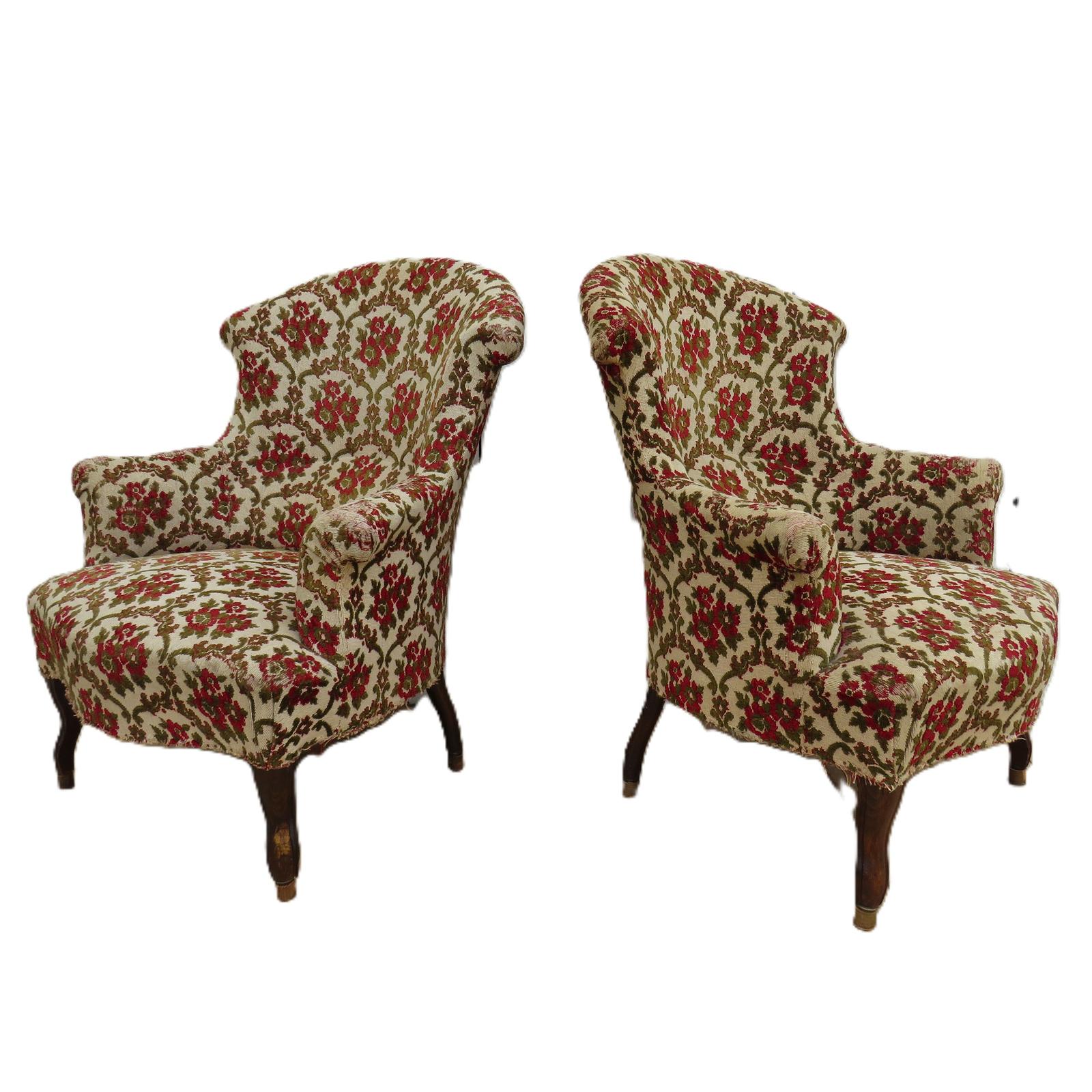 Pair Of Antique Napoleon III Tub Armchairs (1 of 9) Pair Of Antique Napoleon III Tub Armchairs (1 of 9)