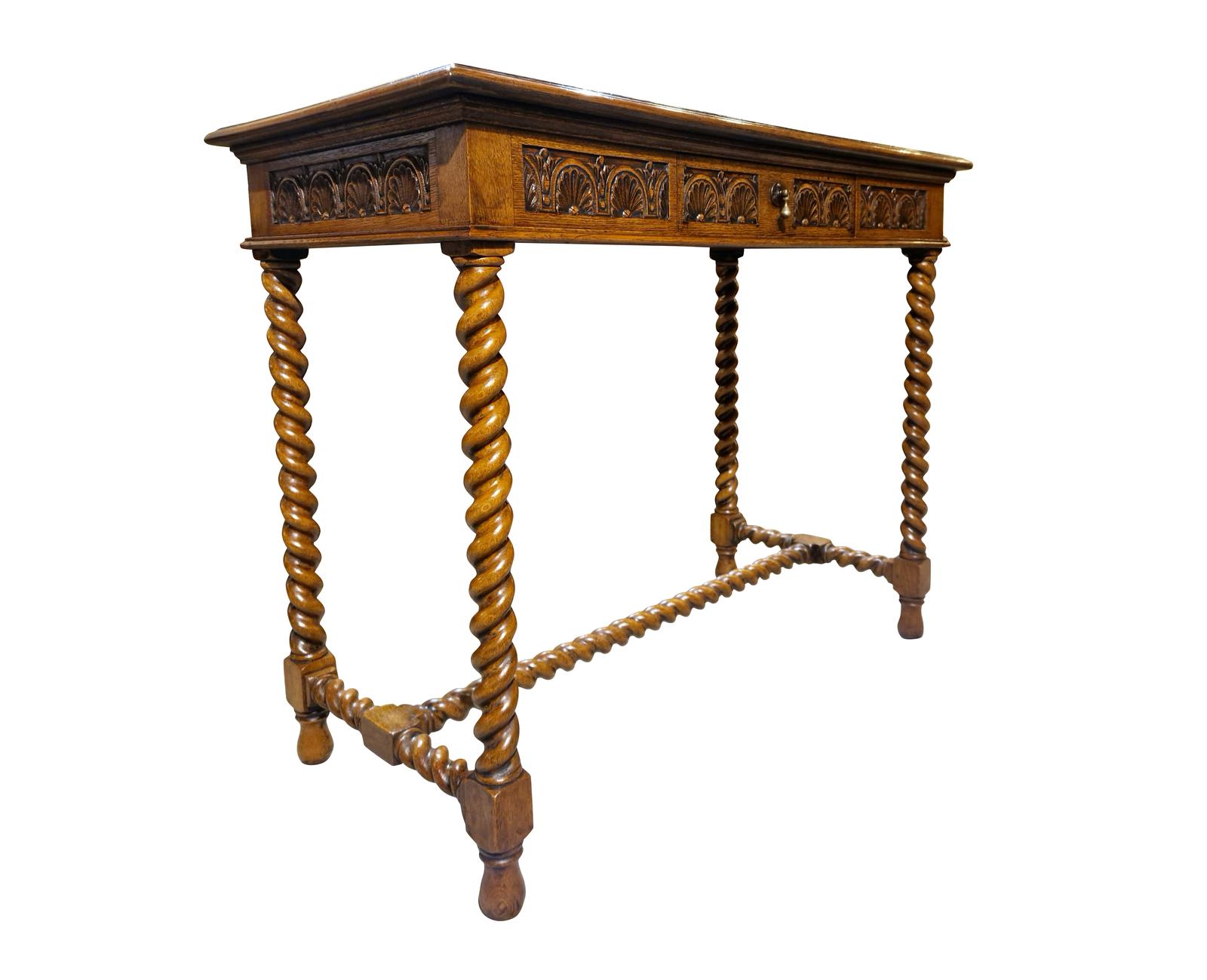 Oak Barley Twist Side Table (1 of 1)