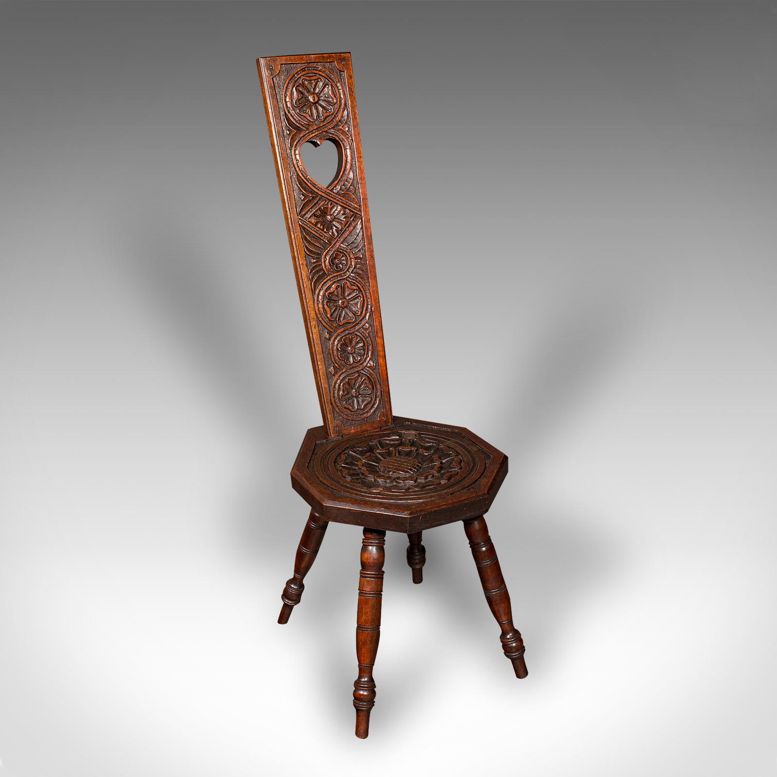 Antique Spinning Chair, English, Carved, Work Stool, Seat, Victorian, Circa 1880 (1 of 11)