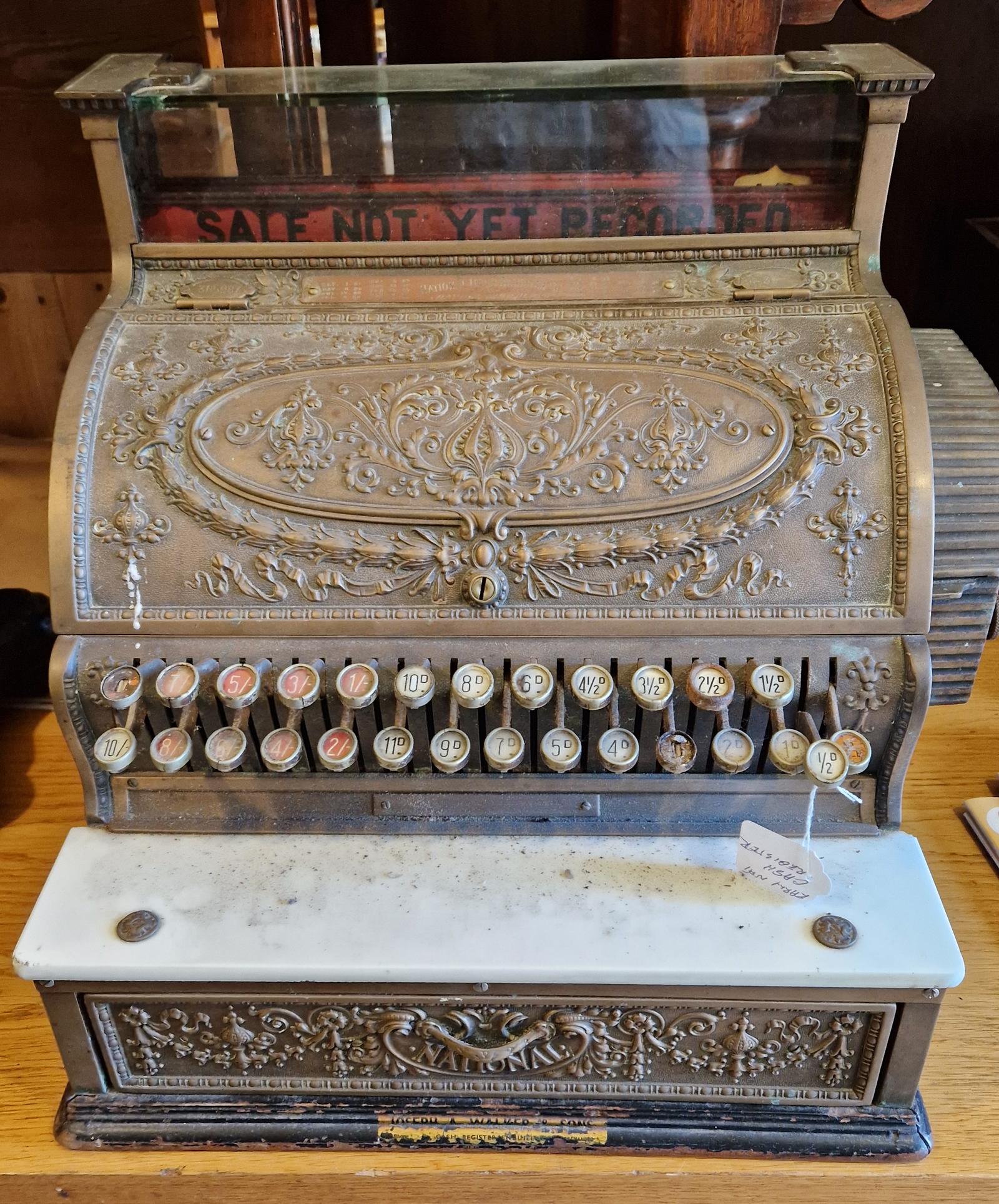 Ornate Antique Bronzed 'national Cash Register' 1897, A.f. (1 of 13) Ornate Antique Bronzed 'national Cash Register' 1897, A.f. (1 of 13)
