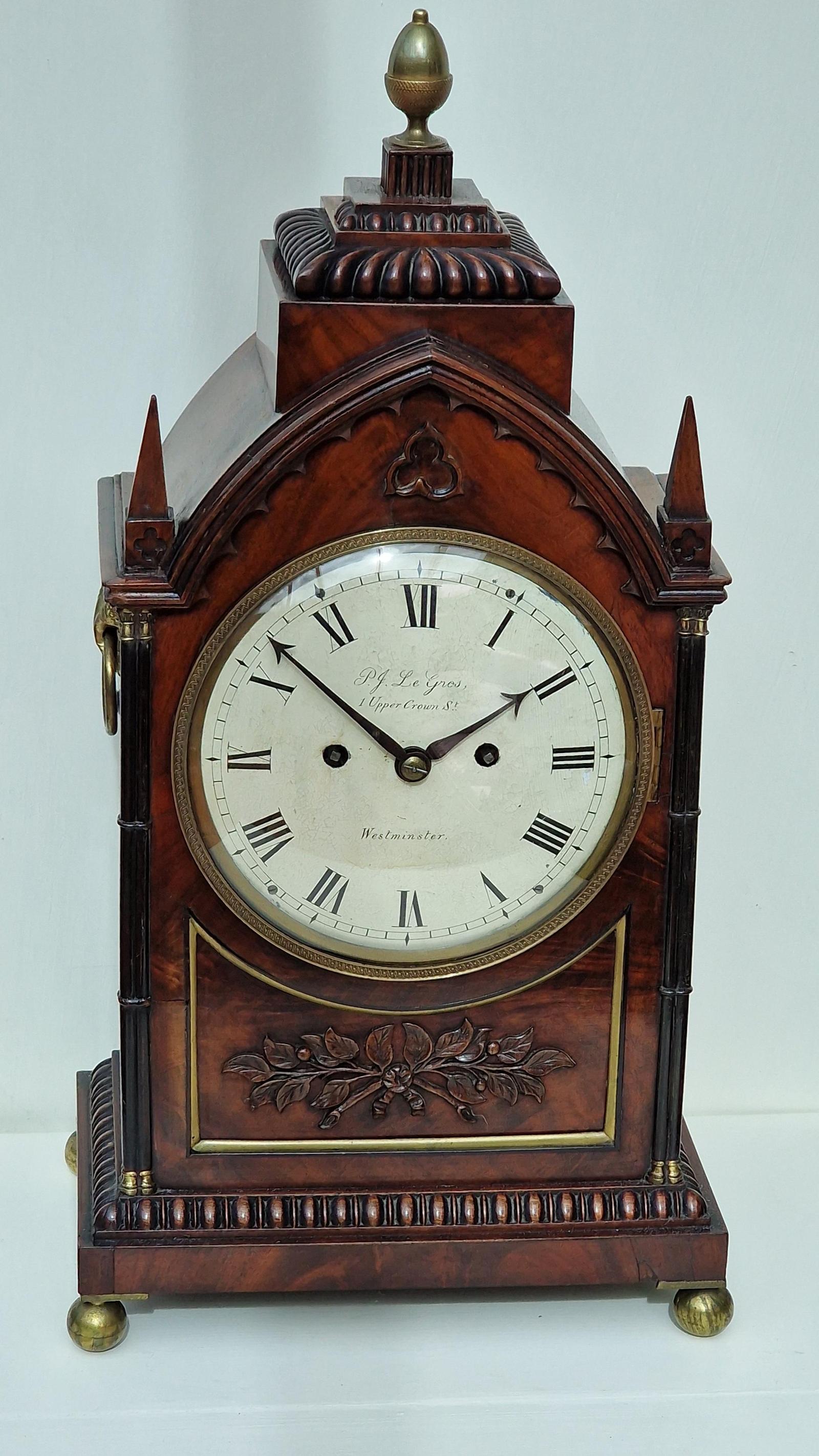 Peter Le Gros, London Twin Fusee Bracket Mantel Clock (1 of 6) Peter Le Gros, London Twin Fusee Bracket Mantel Clock (1 of 6)