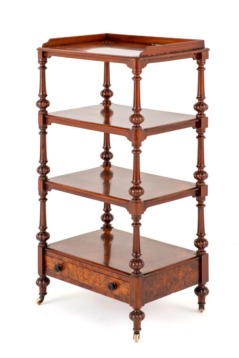 Victorian Burr Walnut Whatnot (1 of 9)