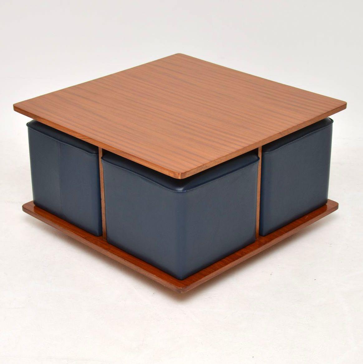 1960’s Vintage Teak Coffee Table with Nesting Stools (1 of 12) 1960’s Vintage Teak Coffee Table with Nesting Stools (1 of 12)