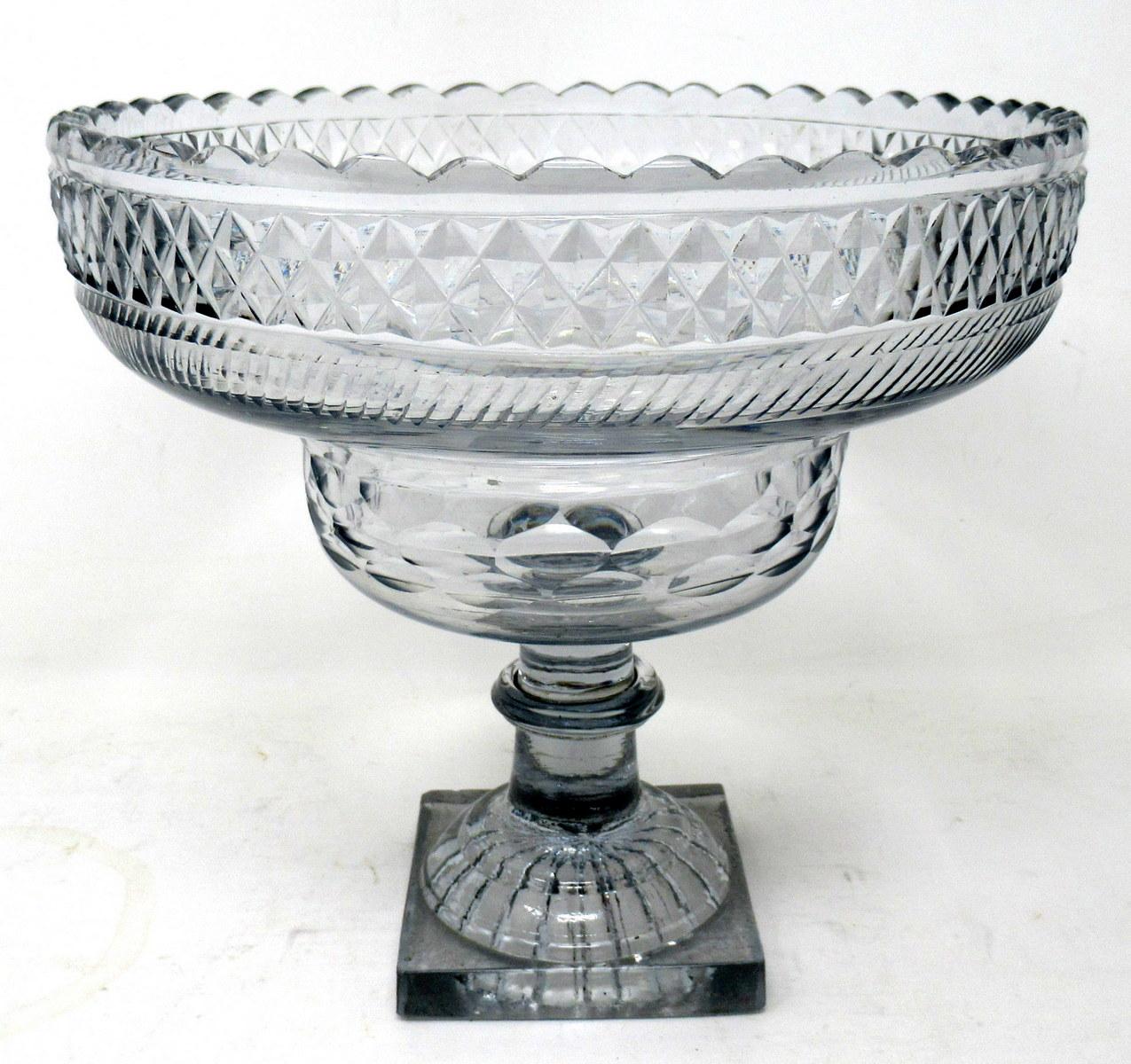 Antique Irish Tipperary Waterford Glass Cut Crystal Georgian Centerpiece Bowl 18ct (1 of 12)