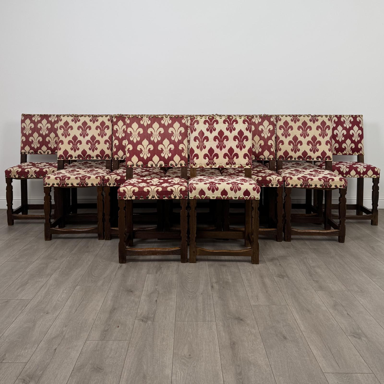 Antique 20th Century Good Quality Set Of 14 Oak Dining Chairs (1 of 10)