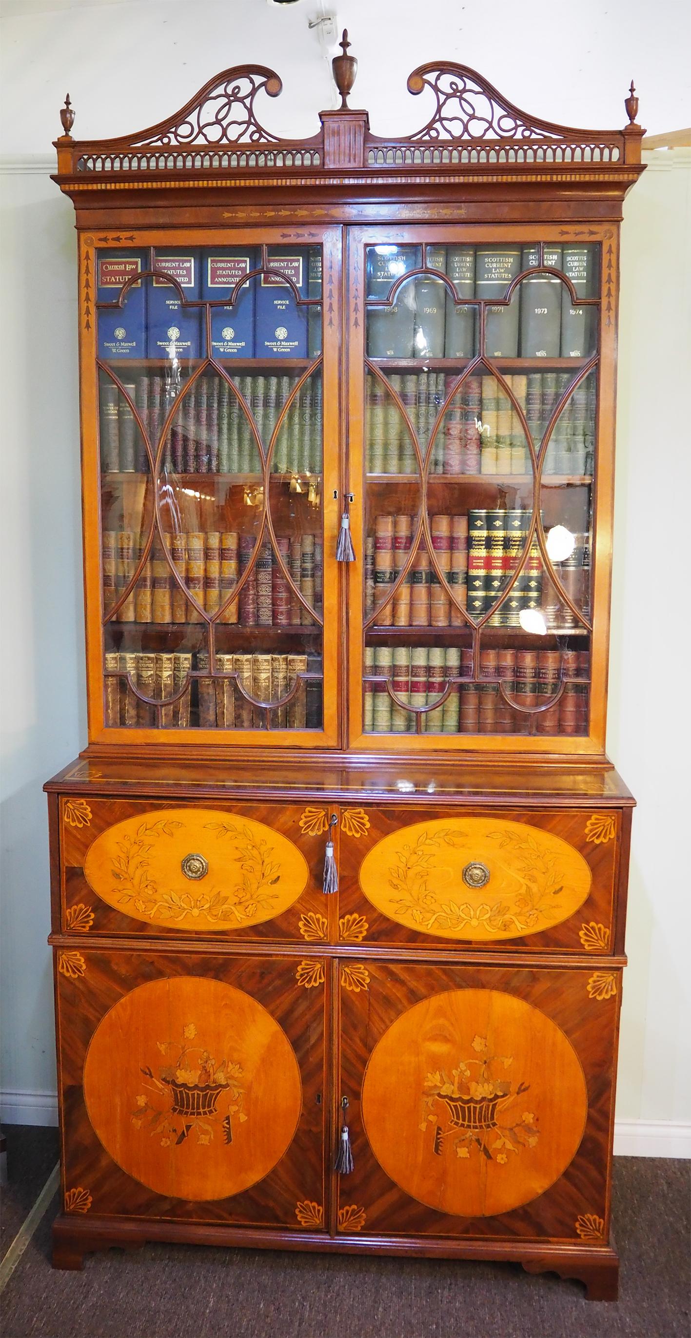Outstanding Hepplewhite Secretaire Bookcase (1 of 19)