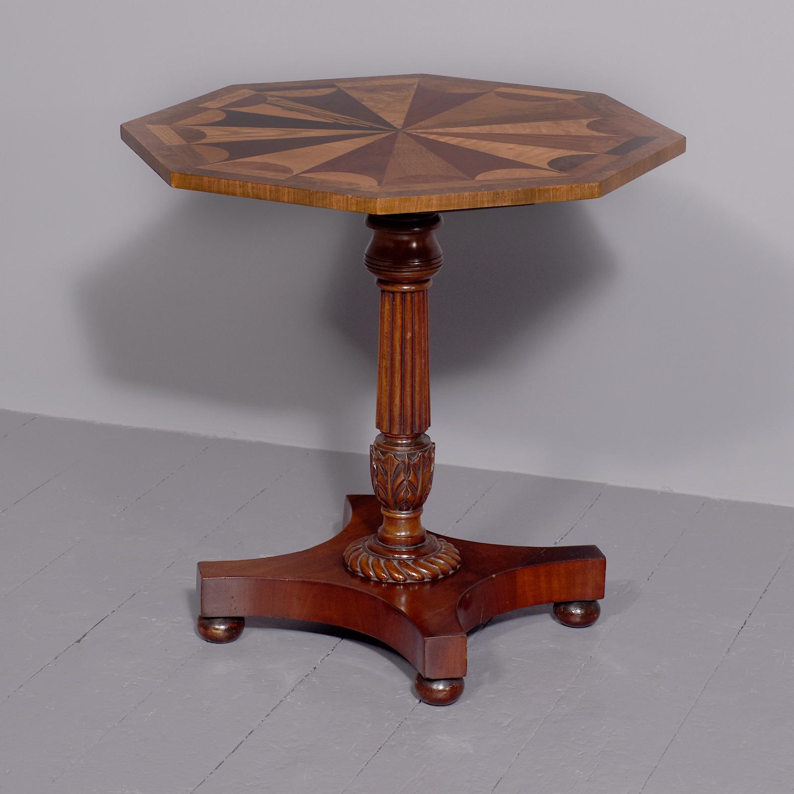 Octagonal Specimen Wood Occasional Table (1 of 5)