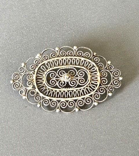 Norwegian Silver Filigree Brooch (1 of 7) Norwegian Silver Filigree Brooch (1 of 7)