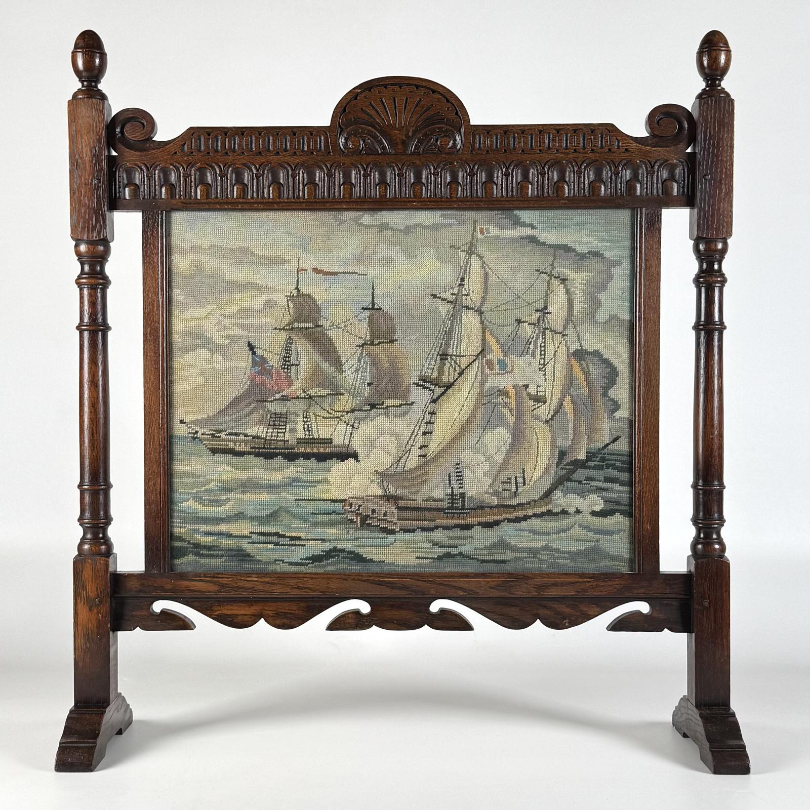 Antique 20th Century Fine Quality Fire Screen in Oak (1 of 10) Antique 20th Century Fine Quality Fire Screen in Oak (1 of 10)