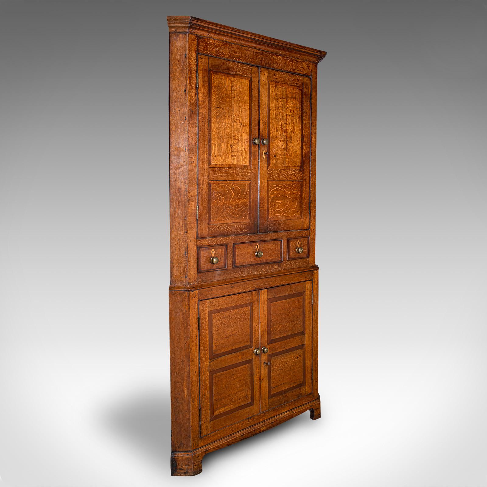 7' Tall Antique Country Manor Corner Cabinet, Scottish Oak, Cupboard, Georgian (1 of 9) 7' Tall Antique Country Manor Corner Cabinet, Scottish Oak, Cupboard, Georgian (1 of 9)
