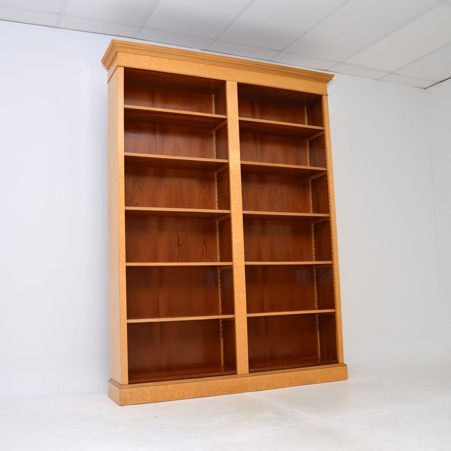 Victorian Style Birds Eye Maple Open Bookcase 1950s (1 of 12)