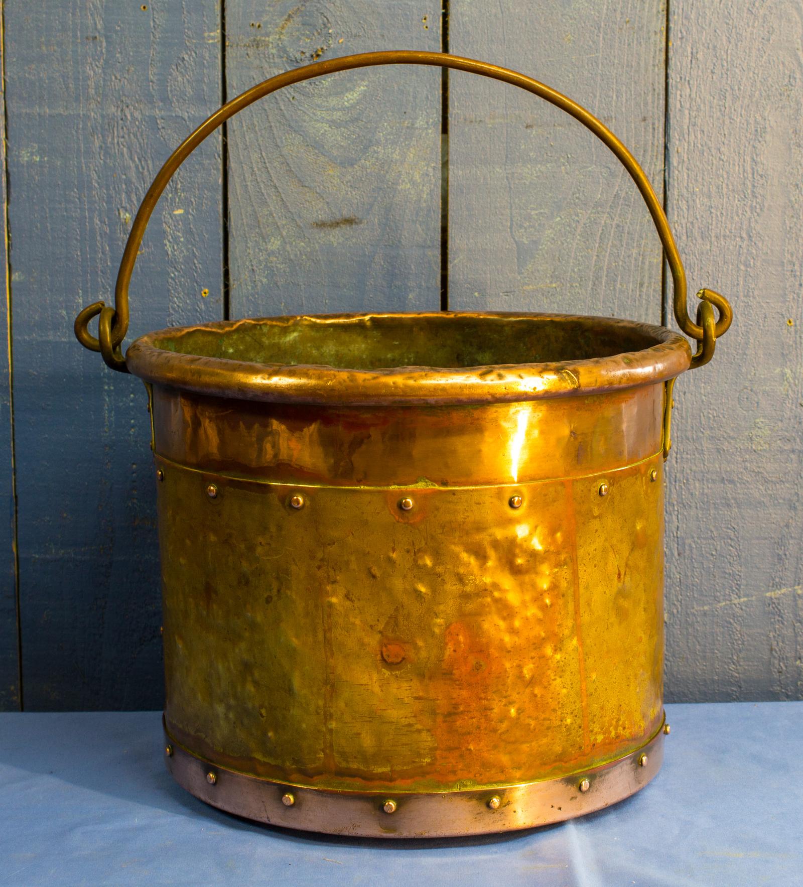 19th Century Riveted Copper Bucket / Coal Scuttle (1 of 8) 19th Century Riveted Copper Bucket / Coal Scuttle (1 of 8)