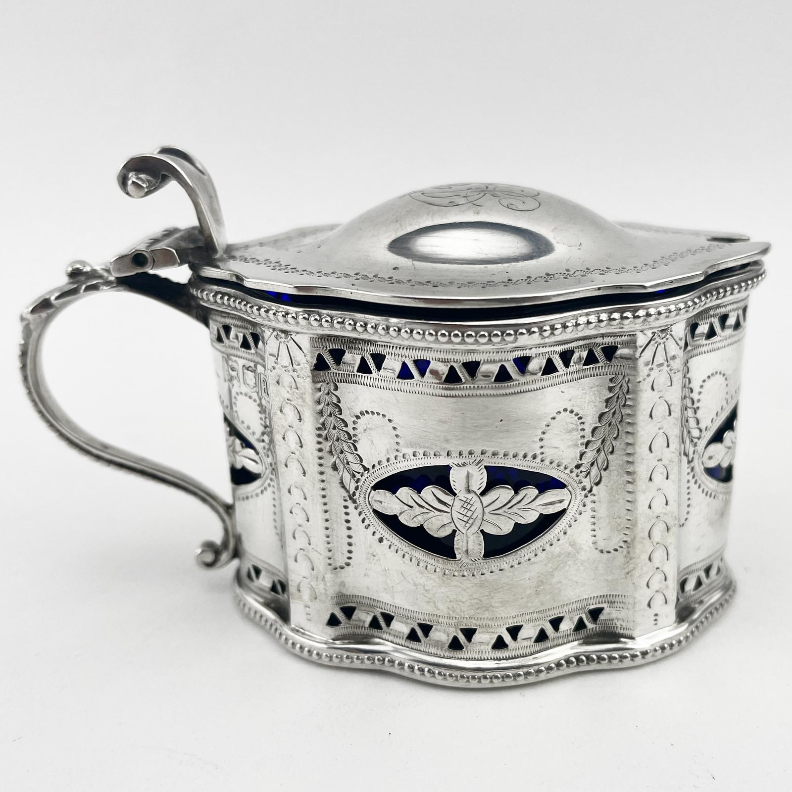 Victorian Sterling Silver Thomas Bradbury & Sons Mustard Pot (1 of 7)