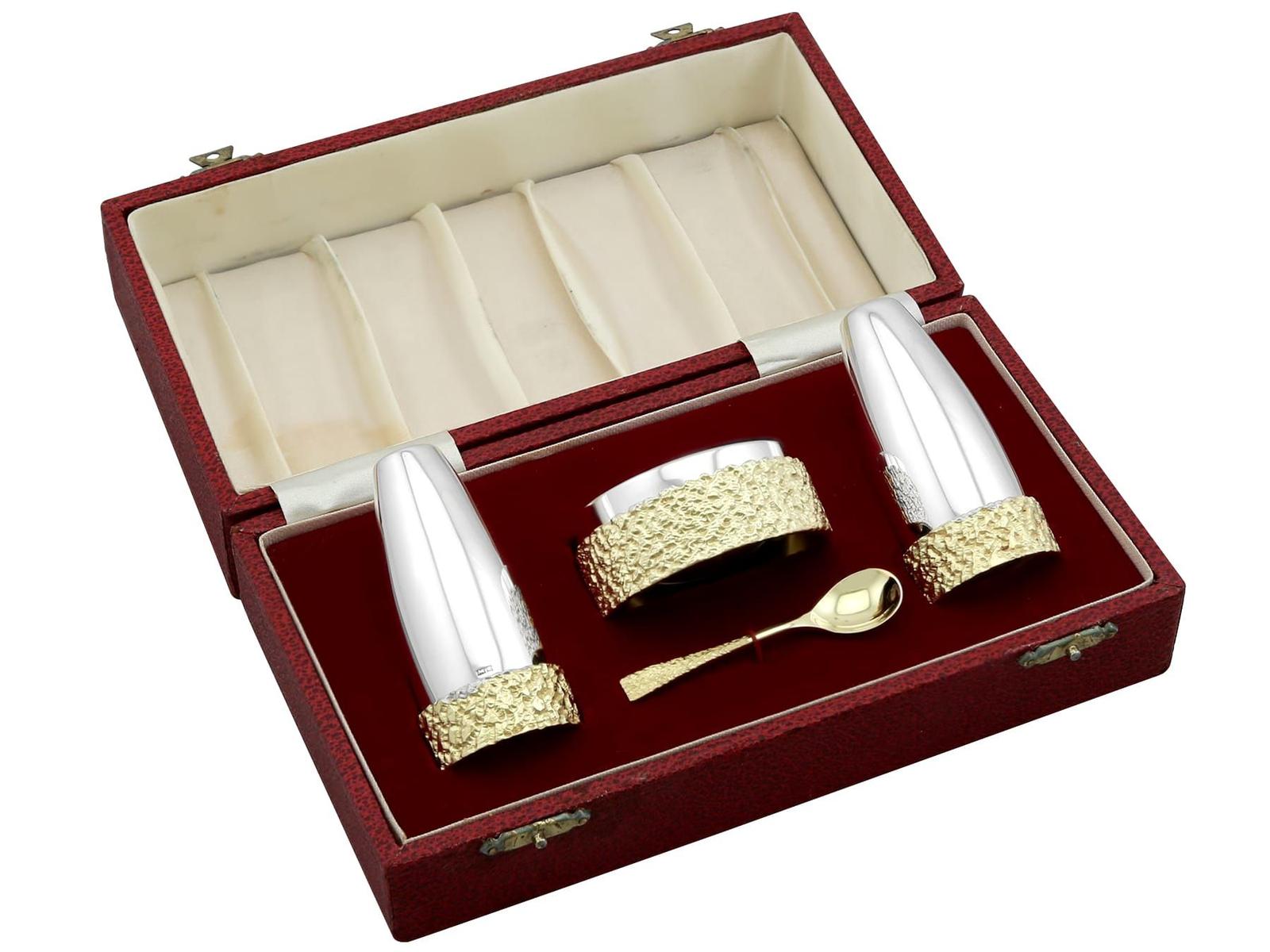 Vintage Design Style Sterling Silver Condiment Set (1 of 19)