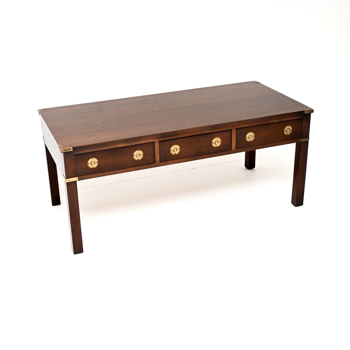Antique Mahogany Military Campaign Style Coffee Table (1 of 9) Antique Mahogany Military Campaign Style Coffee Table (1 of 9)