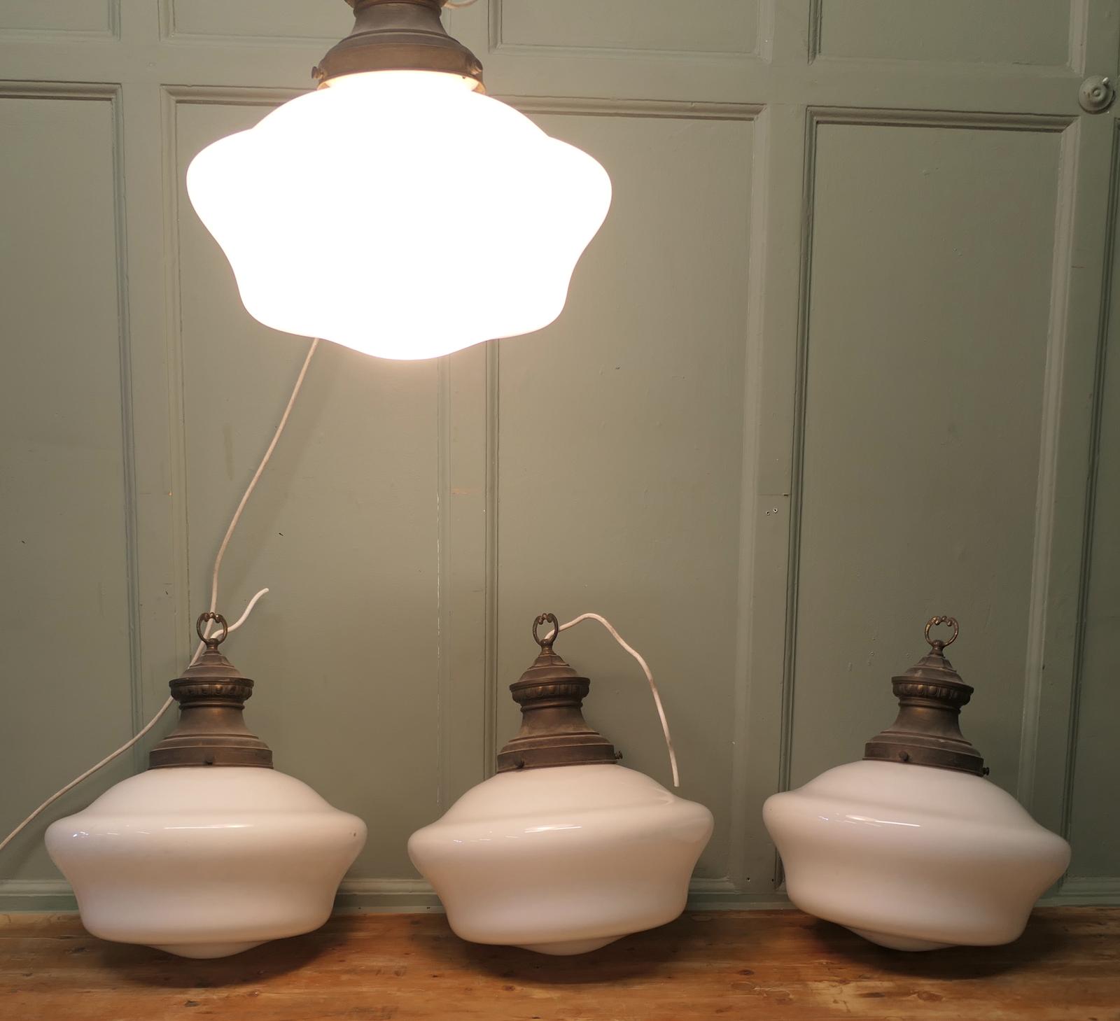 Set of 4 Large Industrial Ceiling Lights (1 of 7) Set of 4 Large Industrial Ceiling Lights (1 of 7)