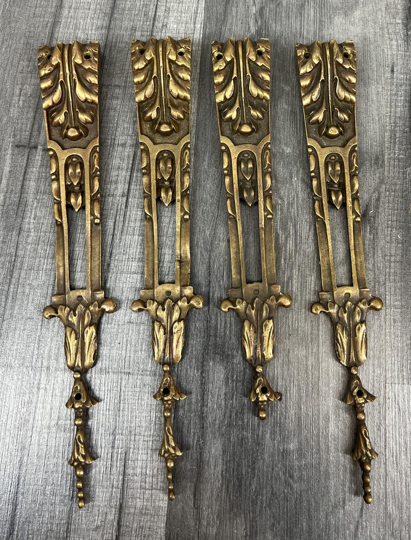 Decorative 4 Piece Antique French Metal Ormolu Mounts (1 of 5)